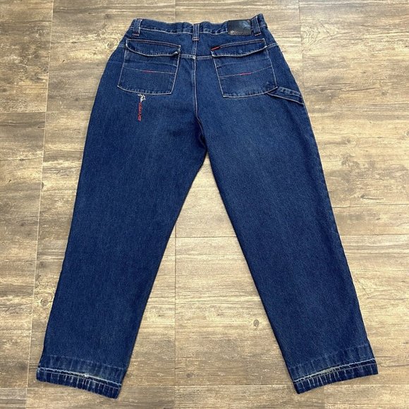 Fubu The Collection Circa XCII Denim Jeans Men Size 38 Baggy Loose y2k Grunge - Picture 7 of 11